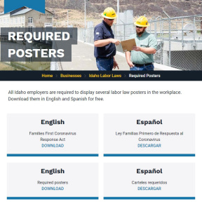 Put up the required posters.