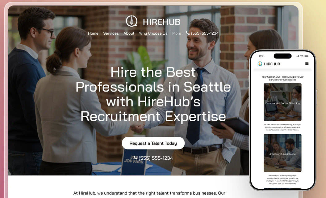 HireHub Recruitment Agency Website Template