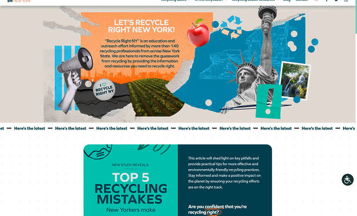 An example of a Recycling website.