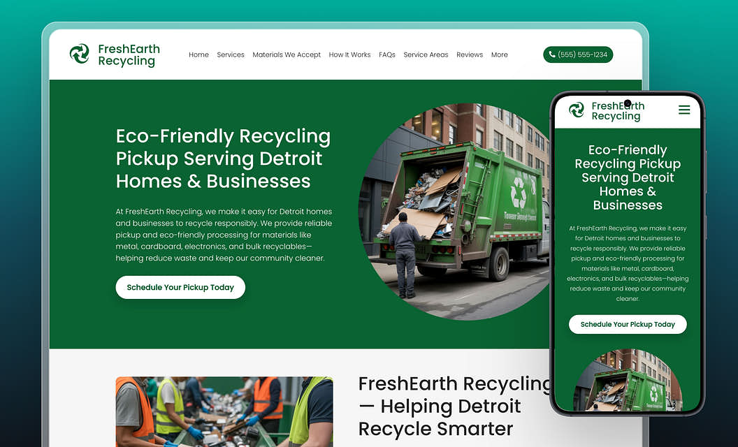 FreshEarth Recycling Recycling Website Template