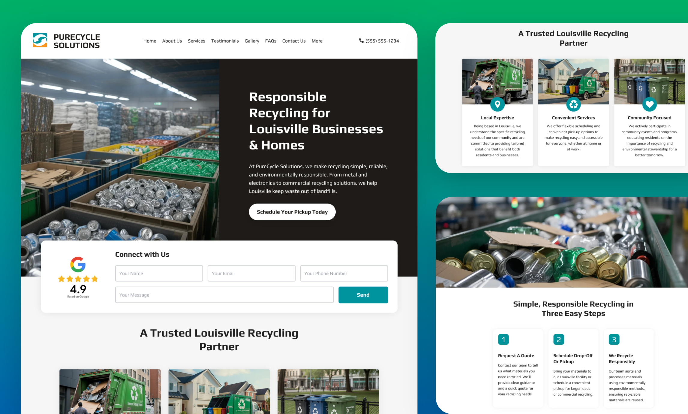 Preview of website template PureCycle Solutions