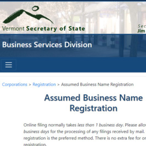 Register an assumed business name.