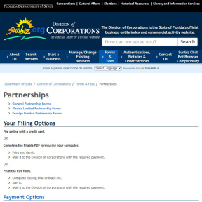 Form a Florida Partnership.