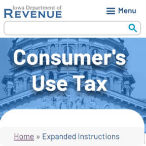Register for consumer's use tax.