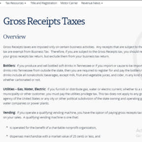 Register for gross receipts tax.