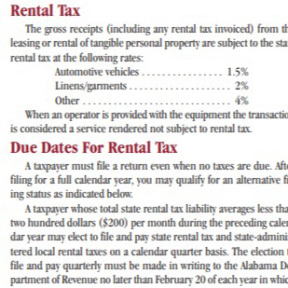 Register for rental or leasing tax.