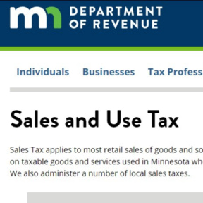 Register for Minnesota Sales and Use Tax.