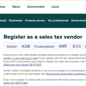 Register for Sales Tax.