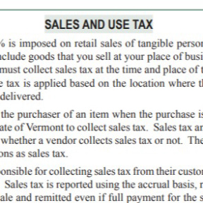 Register for Vermont sales and use tax.
