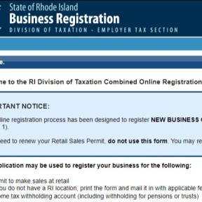 Register your business in Rhode Island.