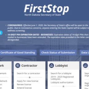 Register your business in North Dakota.