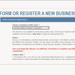 Register your business in Wyoming.