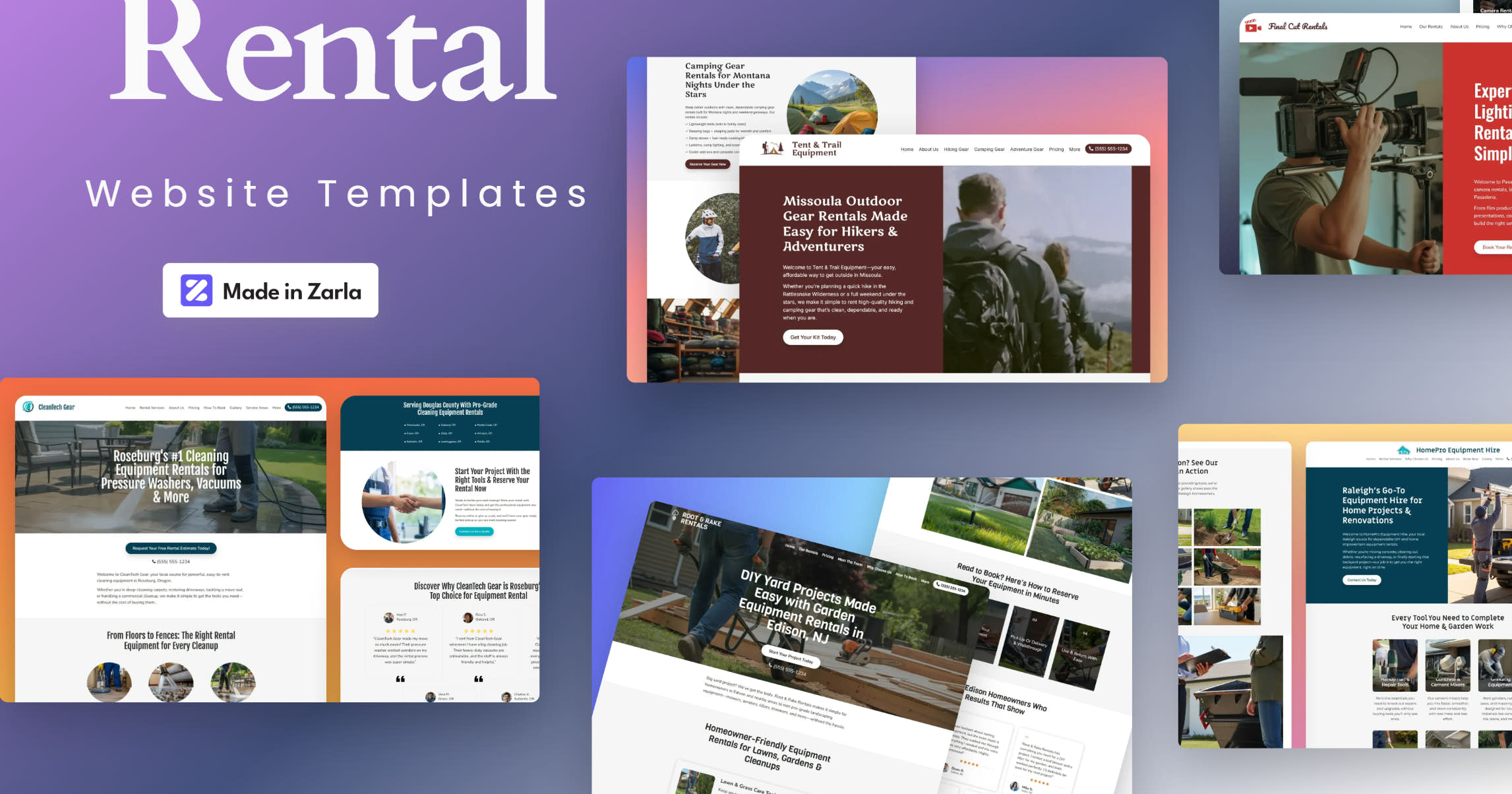 Best Rental Website Templates Designs For Rental Equipment Pros Zarla