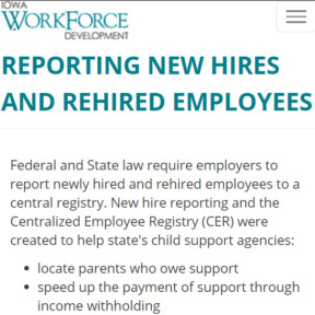 Report employees to the state.