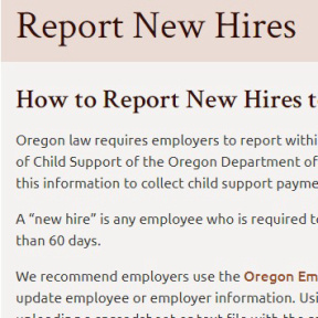 Report new hires.