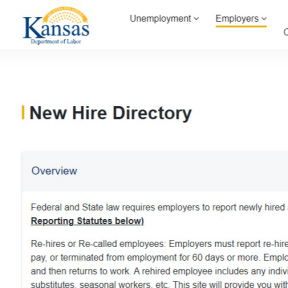 Report your employees to the New Hire Directory.