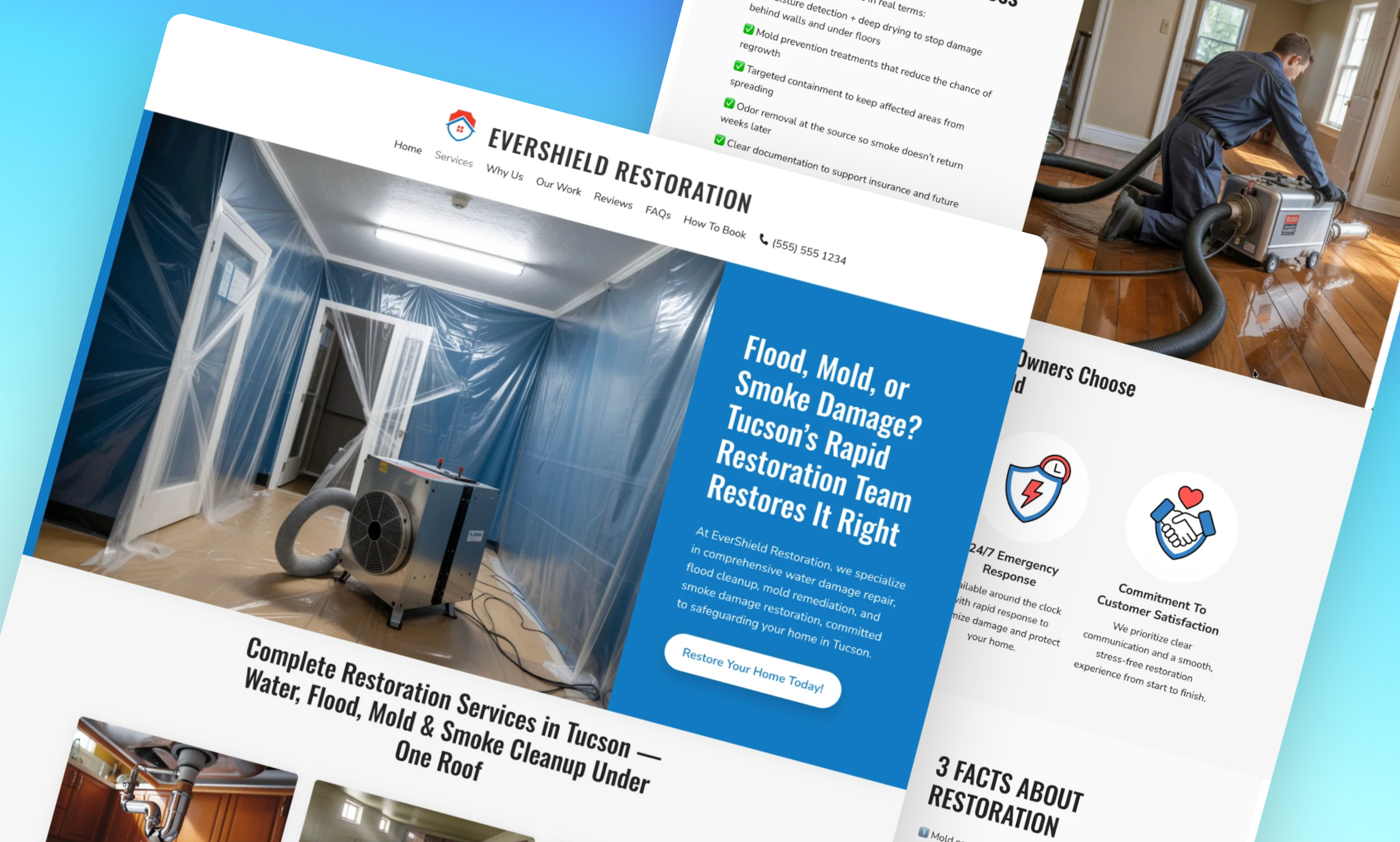 Preview of website template EverShield Restoration