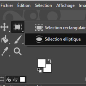 Sélectionnez l'outil de sélection elliptique.