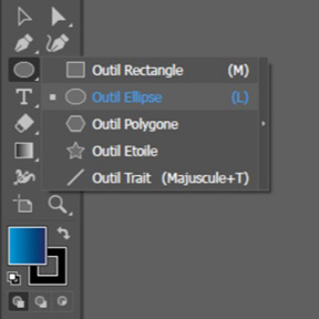 Sélectionnez l'outil "Formes".