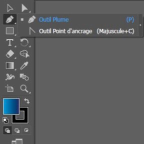 Sélectionnez l'outil "Plume".