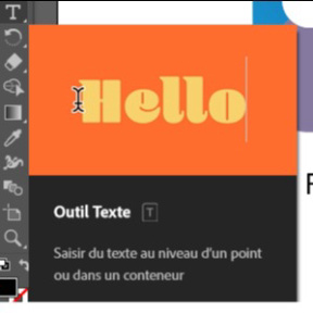 Sélectionnez l'outil "Texte".