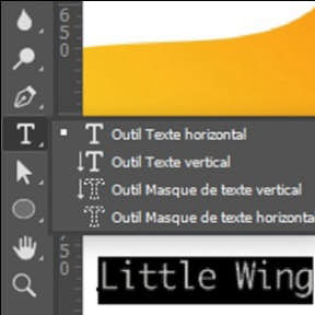 Sélectionnez l'outil Texte.