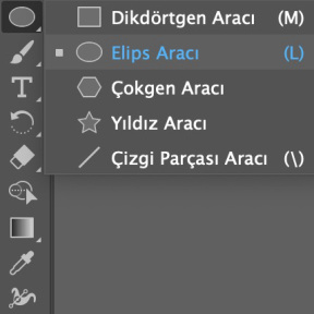 Şekil aracını seçin.