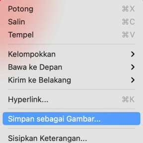 Simpan desain logo Anda sebagai gambar.