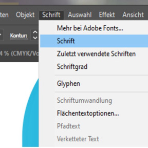 Ändern Sie die Schriftart.
