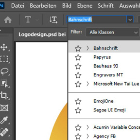 Ändern Sie die Schriftart.