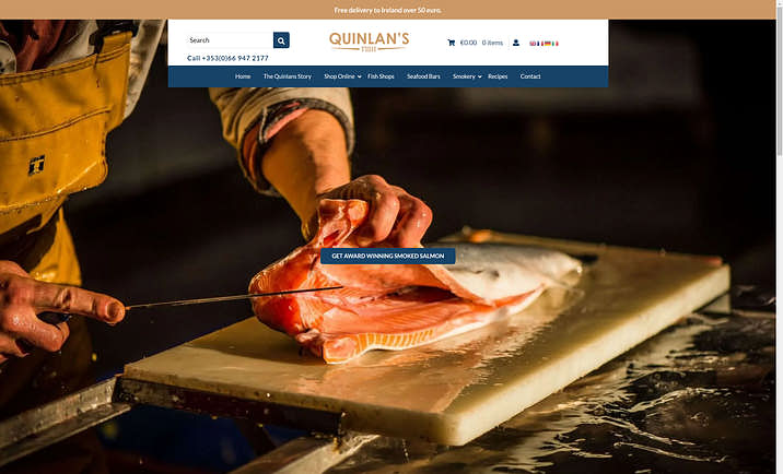 An example of a seafood website.