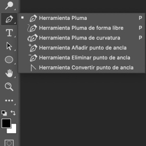 Selecciona la herramienta Pluma.