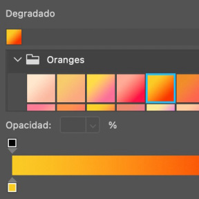 Selecciona un degradado.