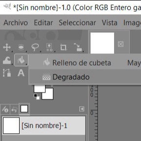 Selecciona la herramienta de degradado.