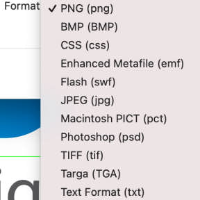 Selecciona un formato de archivo.