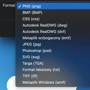 Wybierz format pliku.