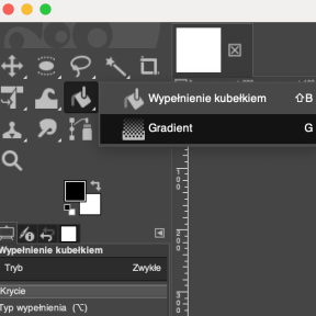 Wybierz narzędzie „Gradient”.