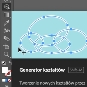 Wybierz narzędzie „Generator kształtów".