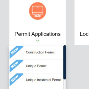 Select your permit application.