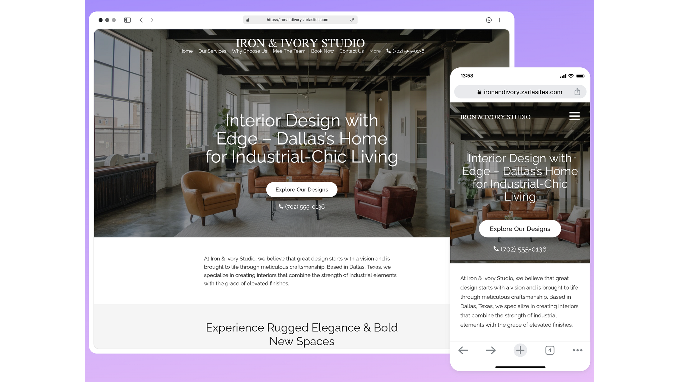 Create your own Zarla website: