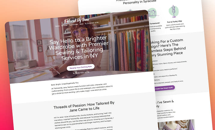 Sewing Website Builder