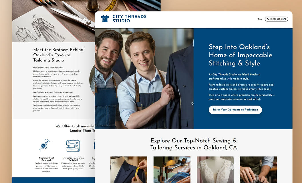 City Threads Studio Sewing Website Template