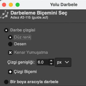 Simge için bir darbe oluşturun.