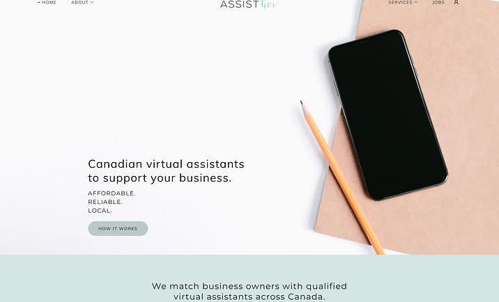 A simple website design.