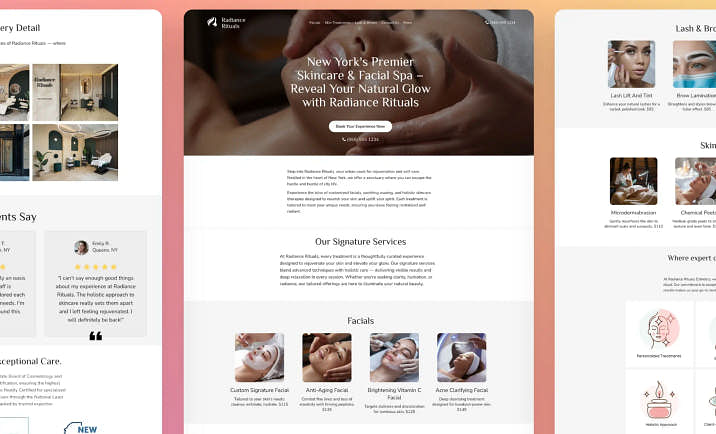 Skincare Website Builder