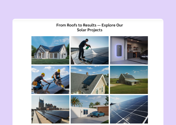 Gallery section titled 'Explore Our Stunning Home Remodeling Projects' with a gallery of 6 images of wooden-themed interior design in a masonry grid layout