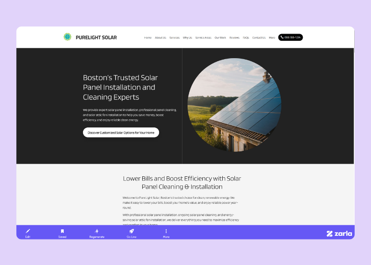 Screenshot of Zarla Editor's UI for selecting fonts and color palettes and uploading custom images