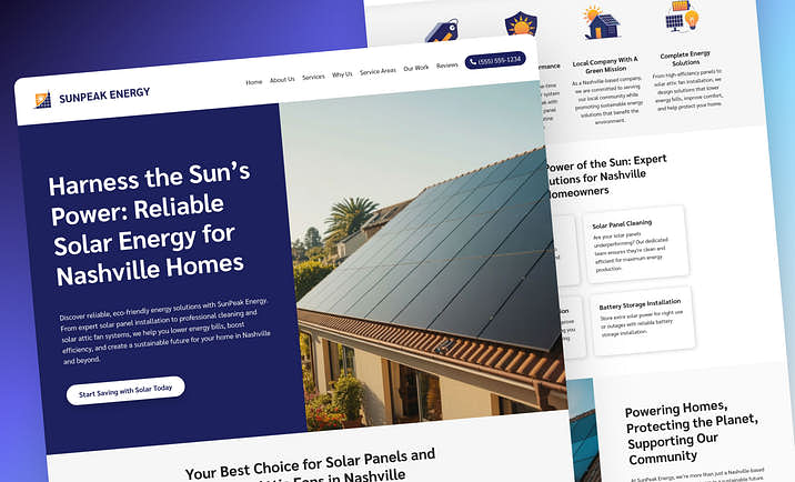 Solar Panel Website Builder
