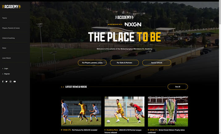An example of a sports website example.