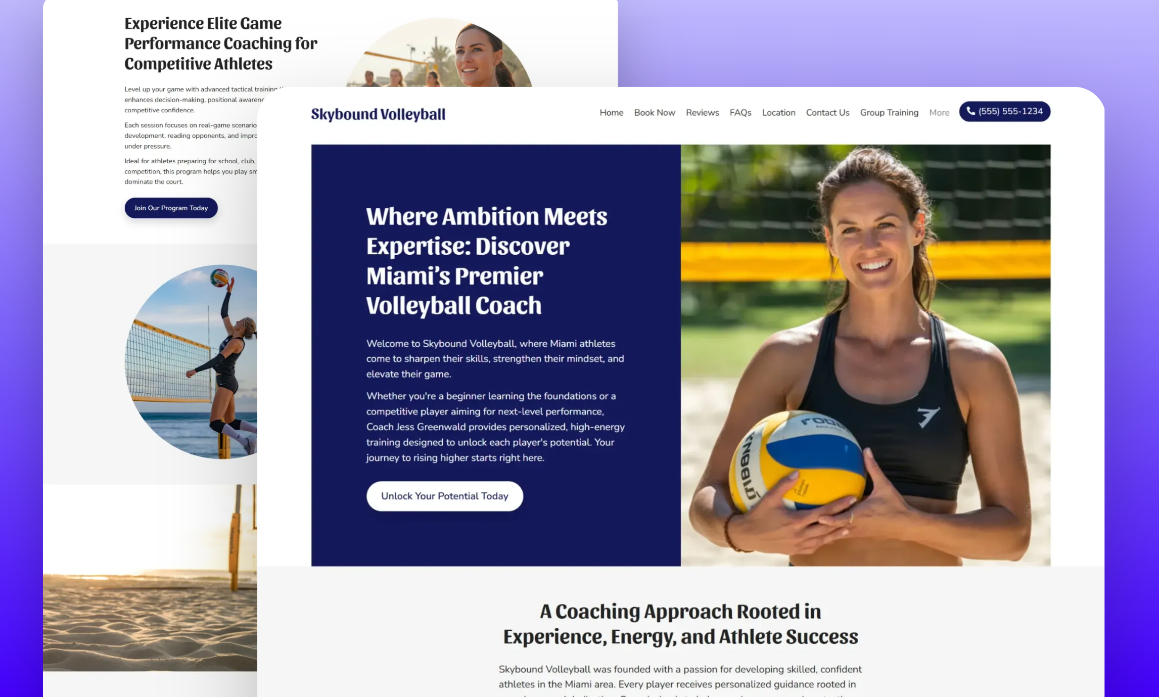 Preview of website template Skybound Volleyball